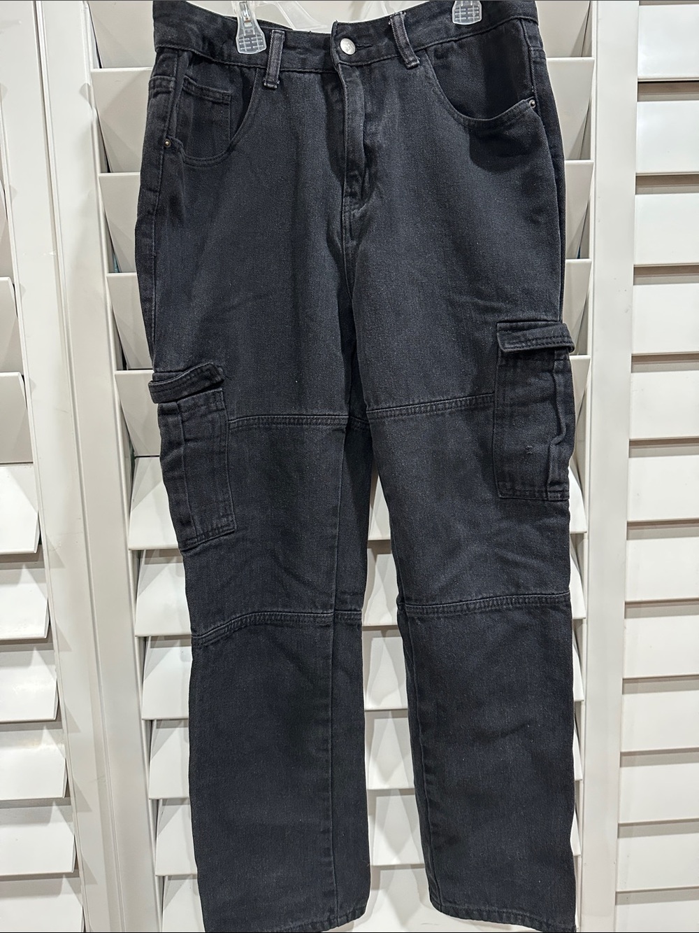Men's Black Cargo Pants - Durable Utility Style